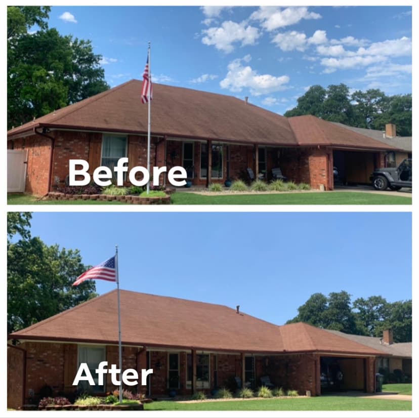 Roof cleaning in midwest city ok